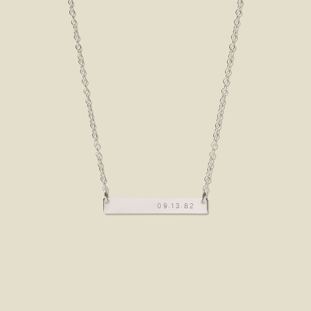 Personalized Horizontal Bar Necklace