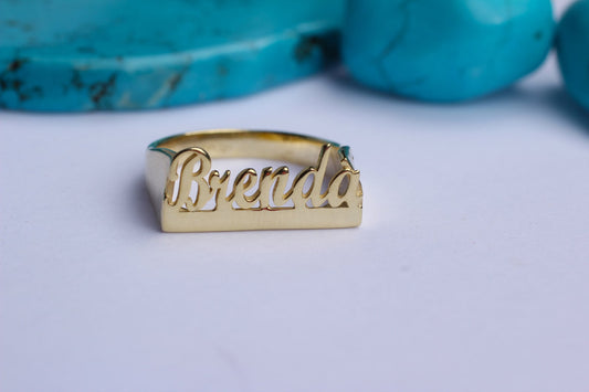 Dainty Sterling Silver Custom Name Ring