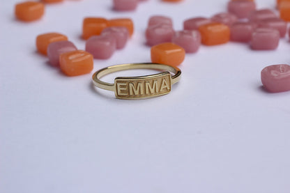 Sterling Silver Personalized Dainty Stackable Ring