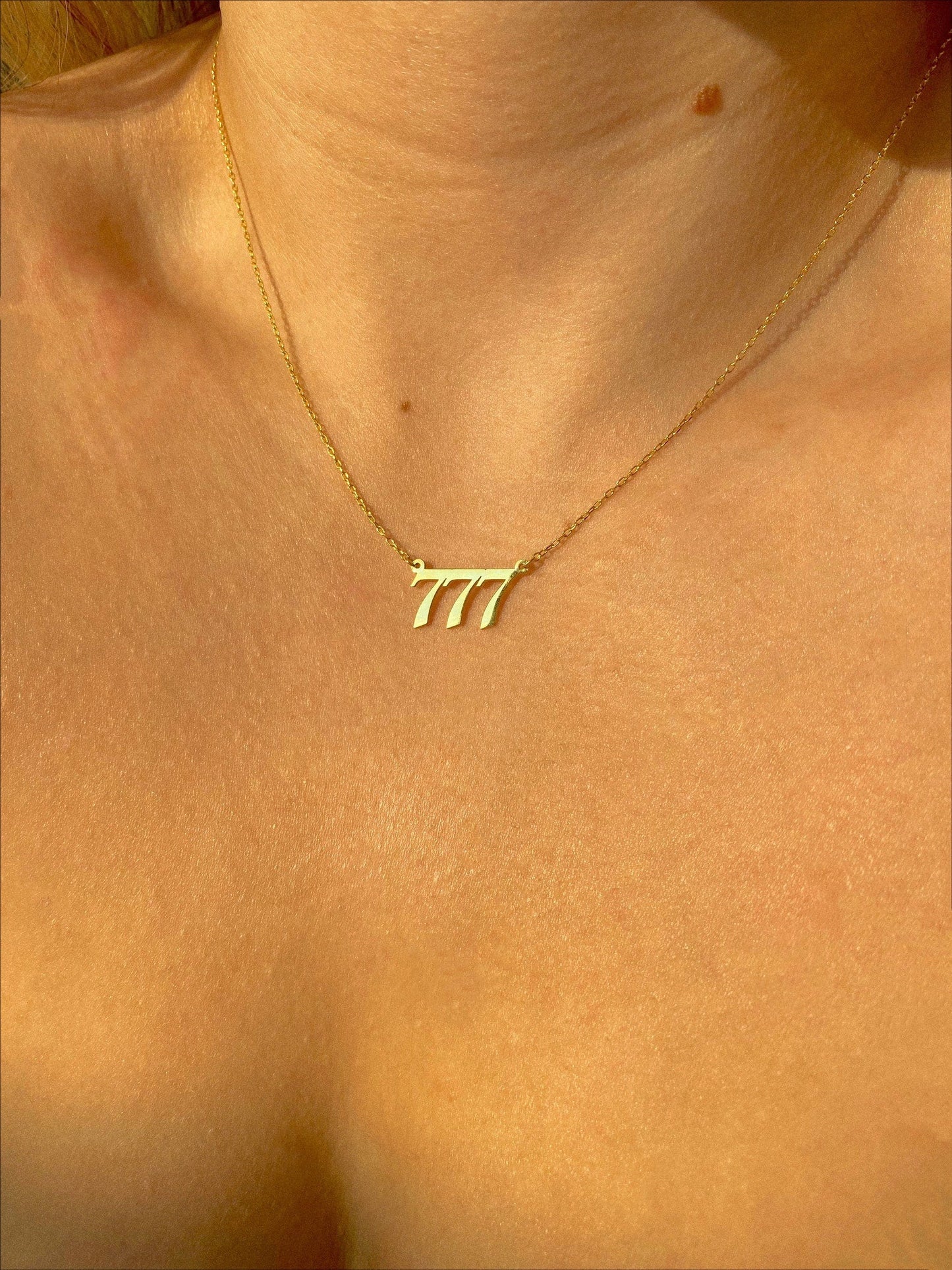 Personalized 14K Gold Angel Number Necklace