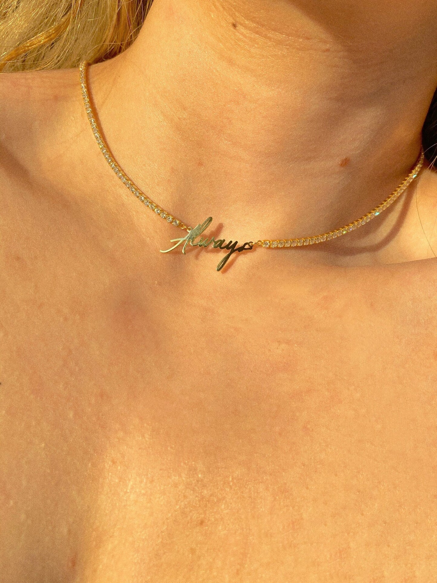 Custom 925 Sterling Silver Tennis Choker