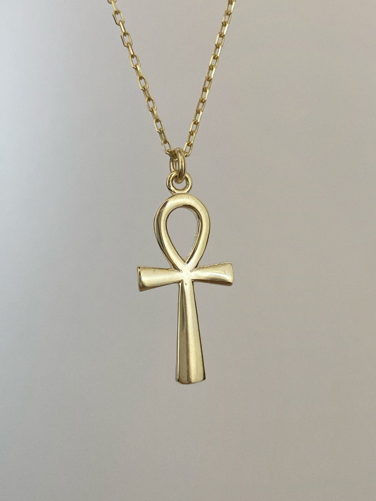 Sterling Silver Ankh Pendant Necklace