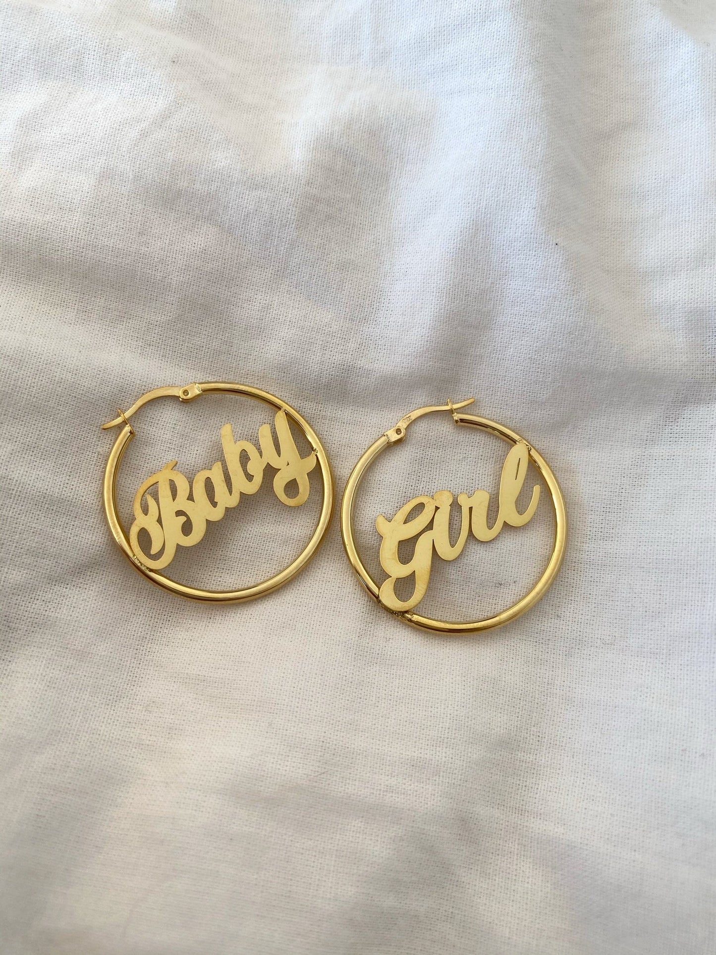 Personalized Sterling Silver Hoop Earrings