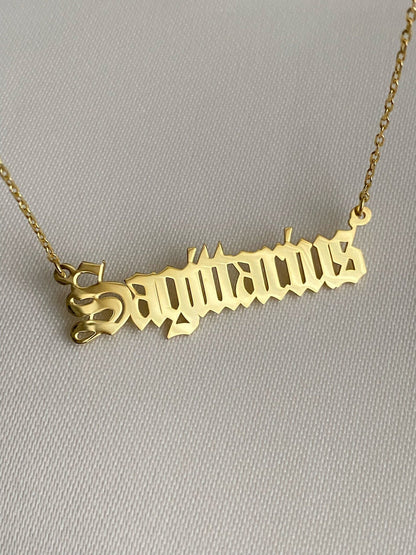 Personalized Zodiac Name Necklace