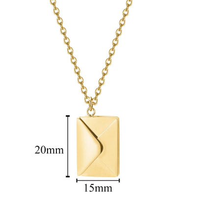 Personalized Letter Envelope Pendant Necklace