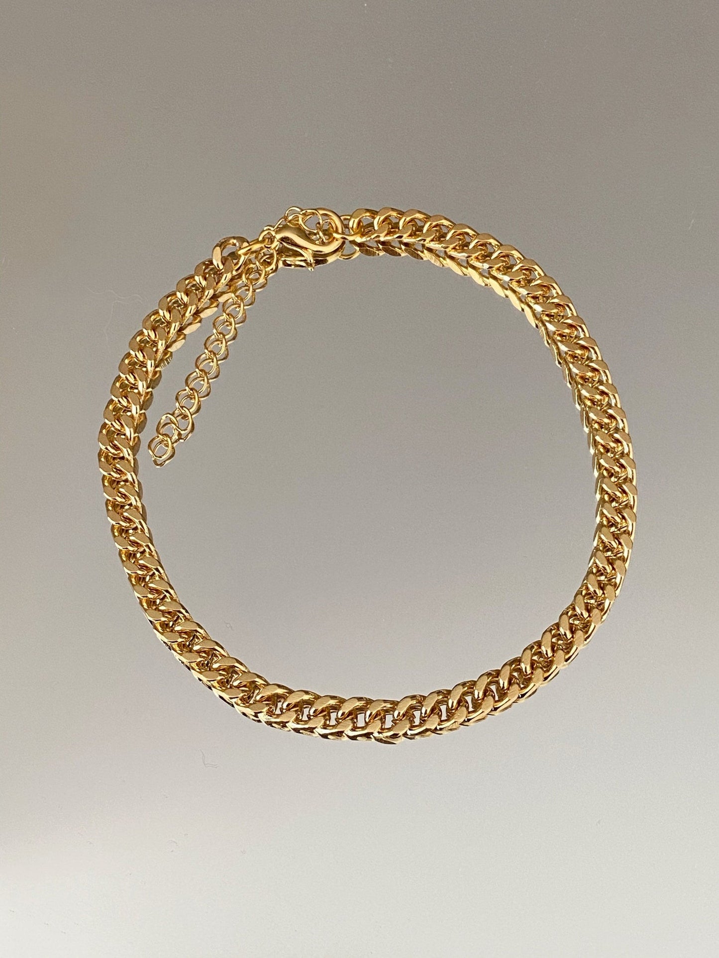 Gold Cuban Chain Anklet Bracelet 5 mm