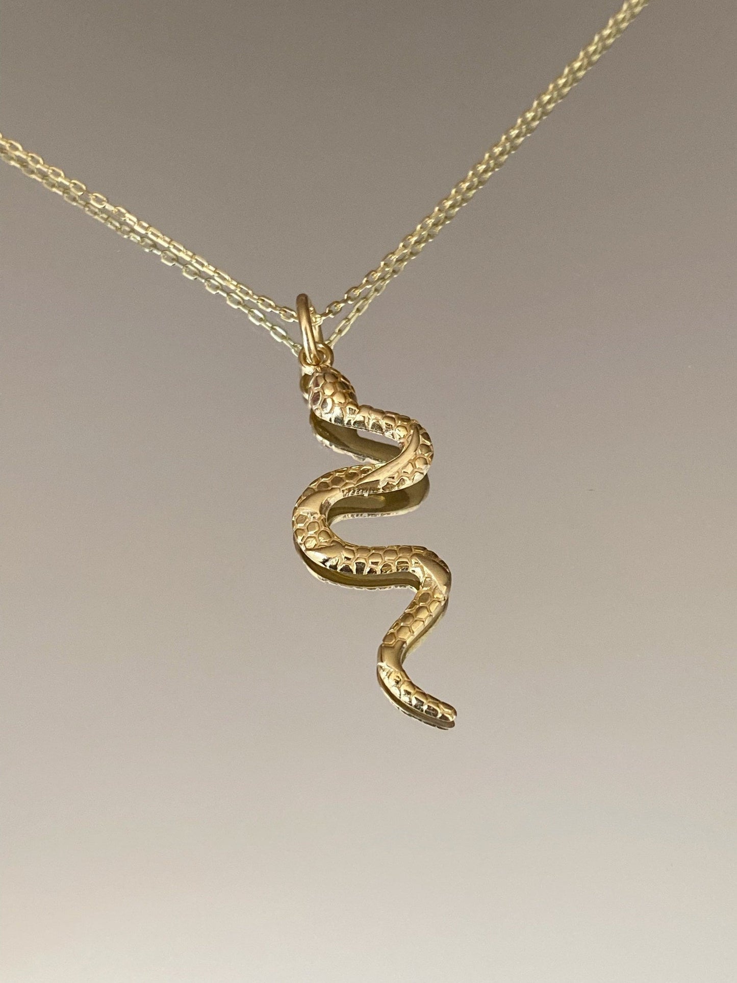 Personalized Snake Necklace in Sterling Silver