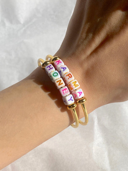 Personalized Colorful Beaded Name Bracelet