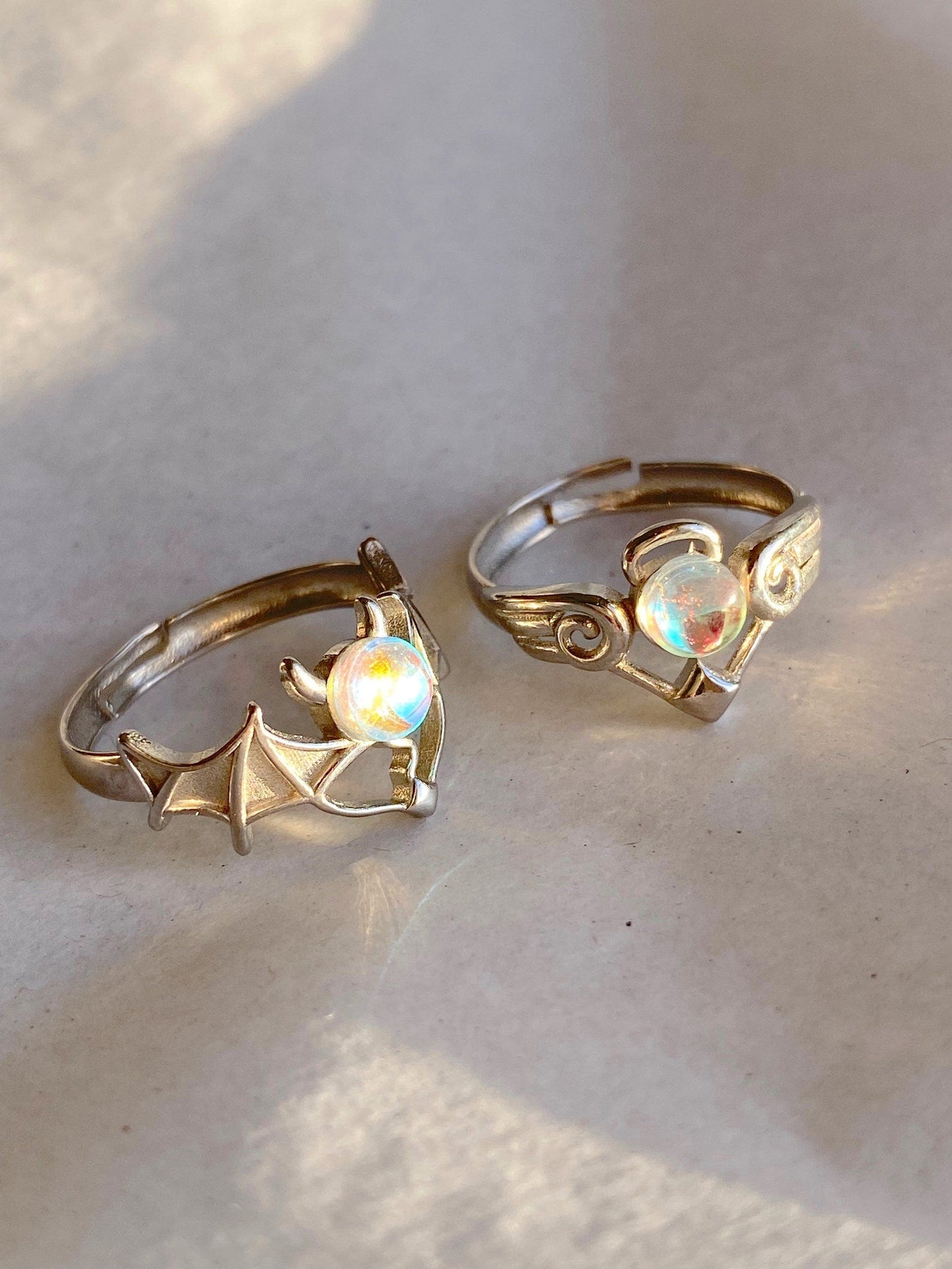 Sterling Silver Winged Rings for Friends