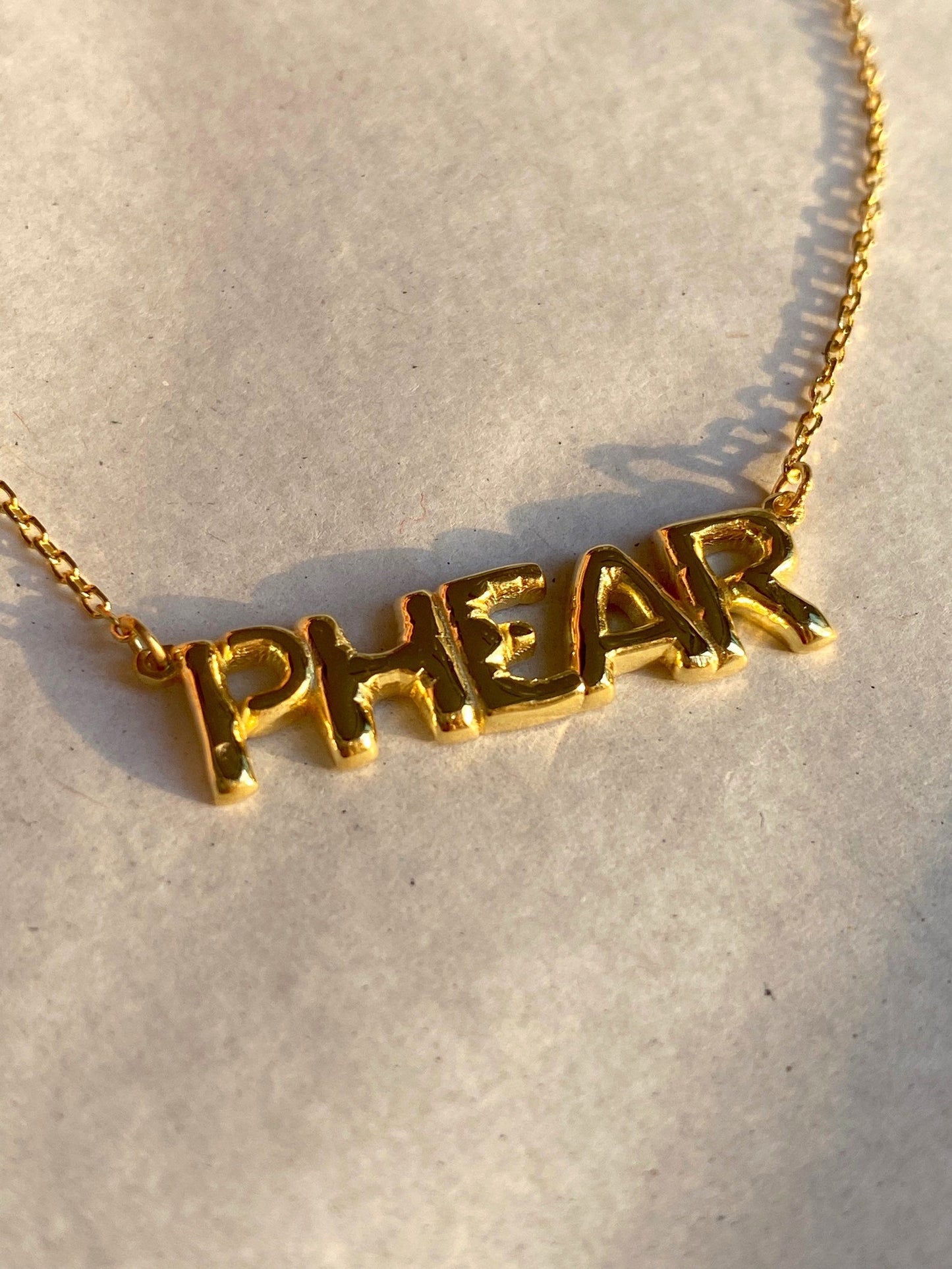 Personalized 14k Gold Bubble Name Necklace