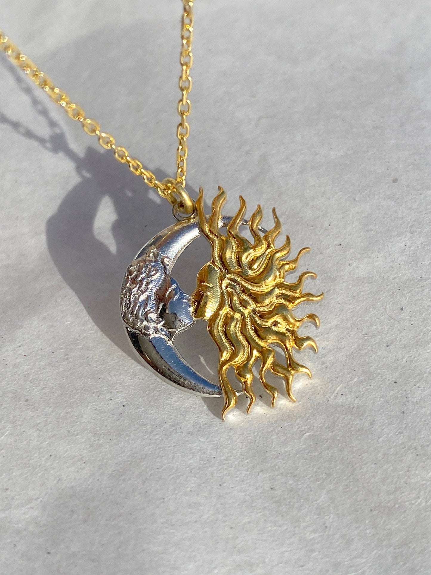 Celestial Moon and Sun Necklace