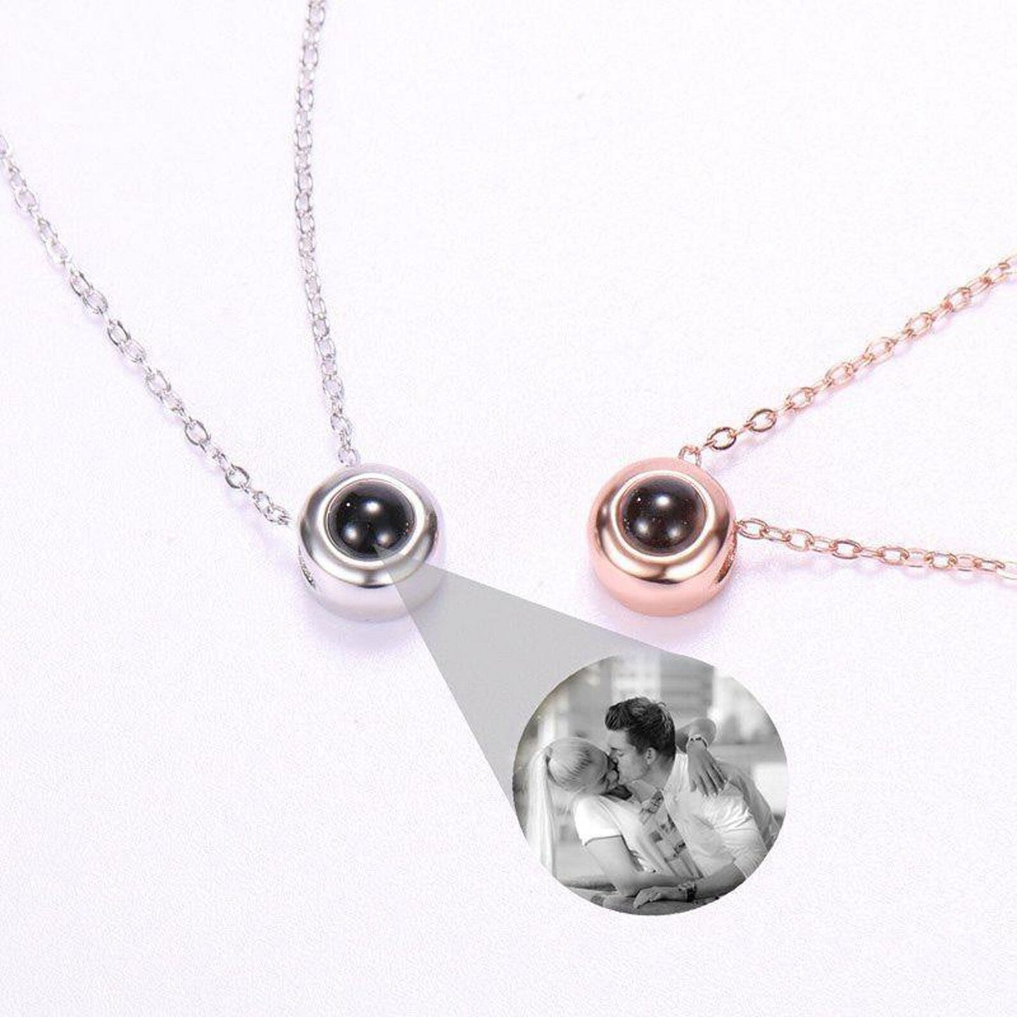 Personalized Photo Projection Necklace for Women