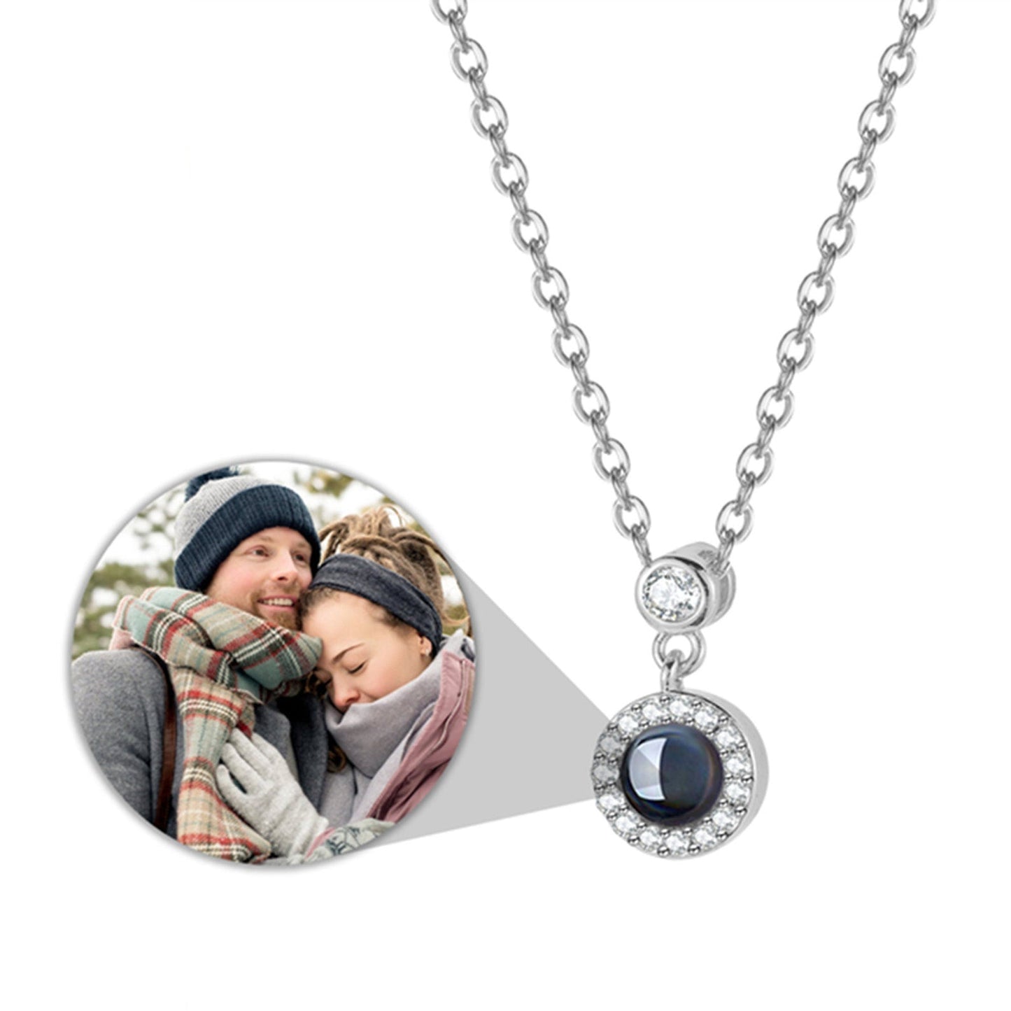 Personalized Photo Projection Necklace