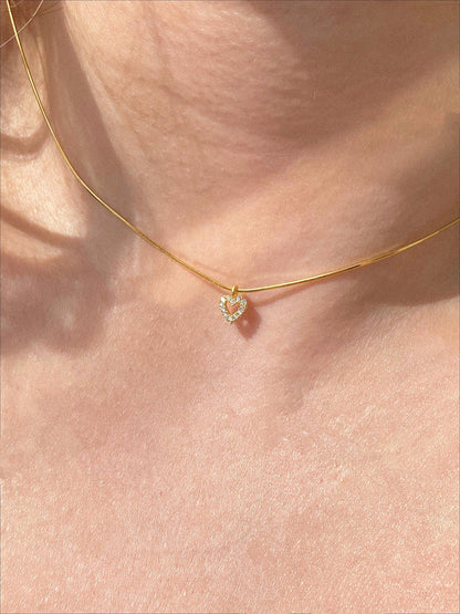 Minimalist Gold Heart Necklace