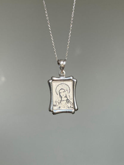 Sterling Silver Virgin Mary Necklace