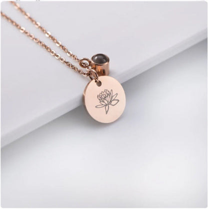 Birthflower Projection Necklace