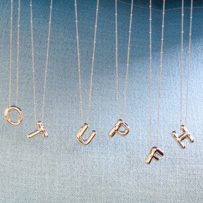 Personalized Gold Balloon Letters Necklace