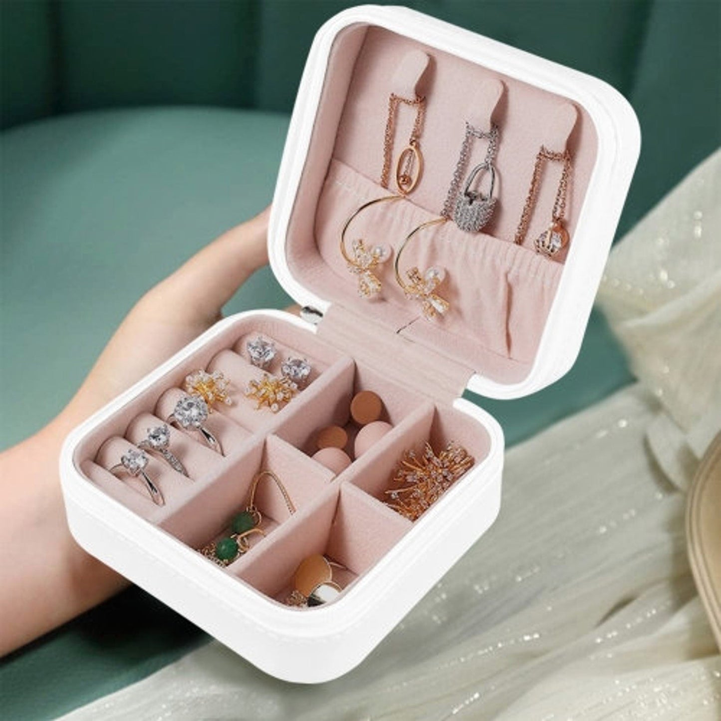 Personalized Travel Jewelry Box with Photos