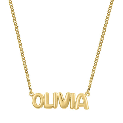 Personalized 3D Name Necklace in Silver