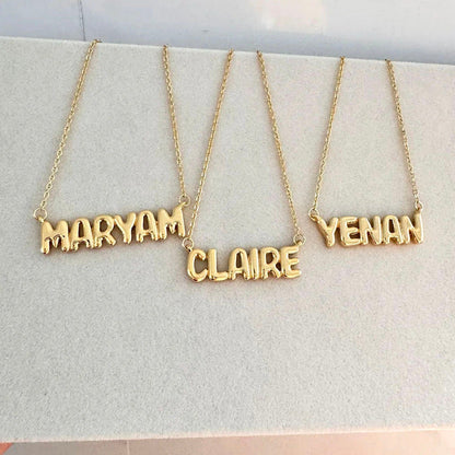 Personalized 3D Name Bubble Necklace