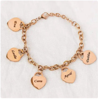 Personalized Heart Name Bracelet