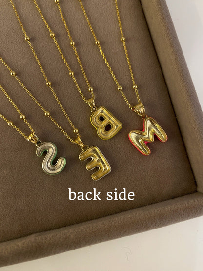 Personalized Enamel Balloon Initial Necklace