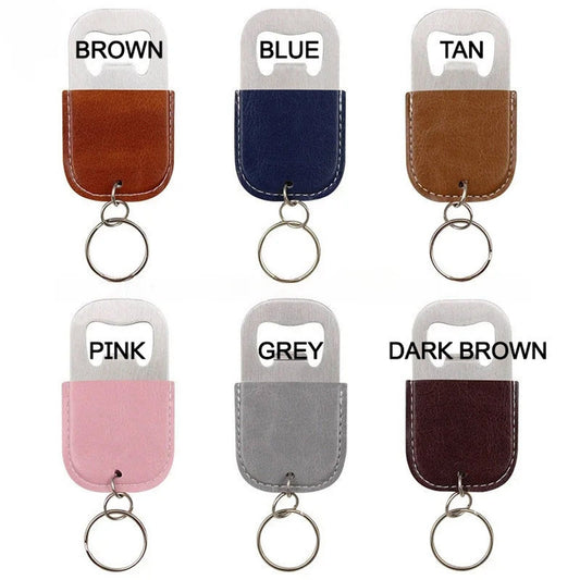 Customized Engraved Nubuck Leather Keychain