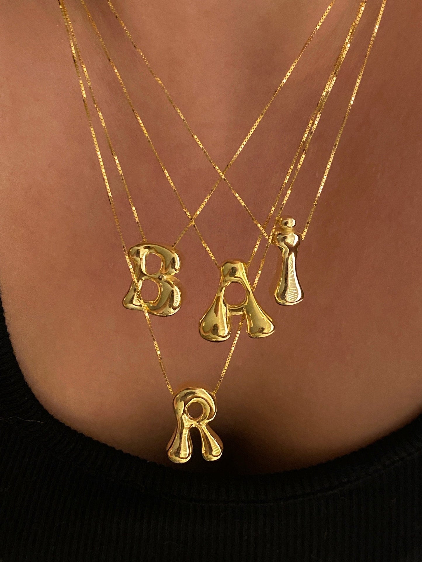 Personalized Asymmetric Initial Necklace