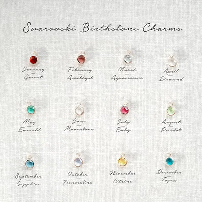 Personalized Birthstone Charm Necklace