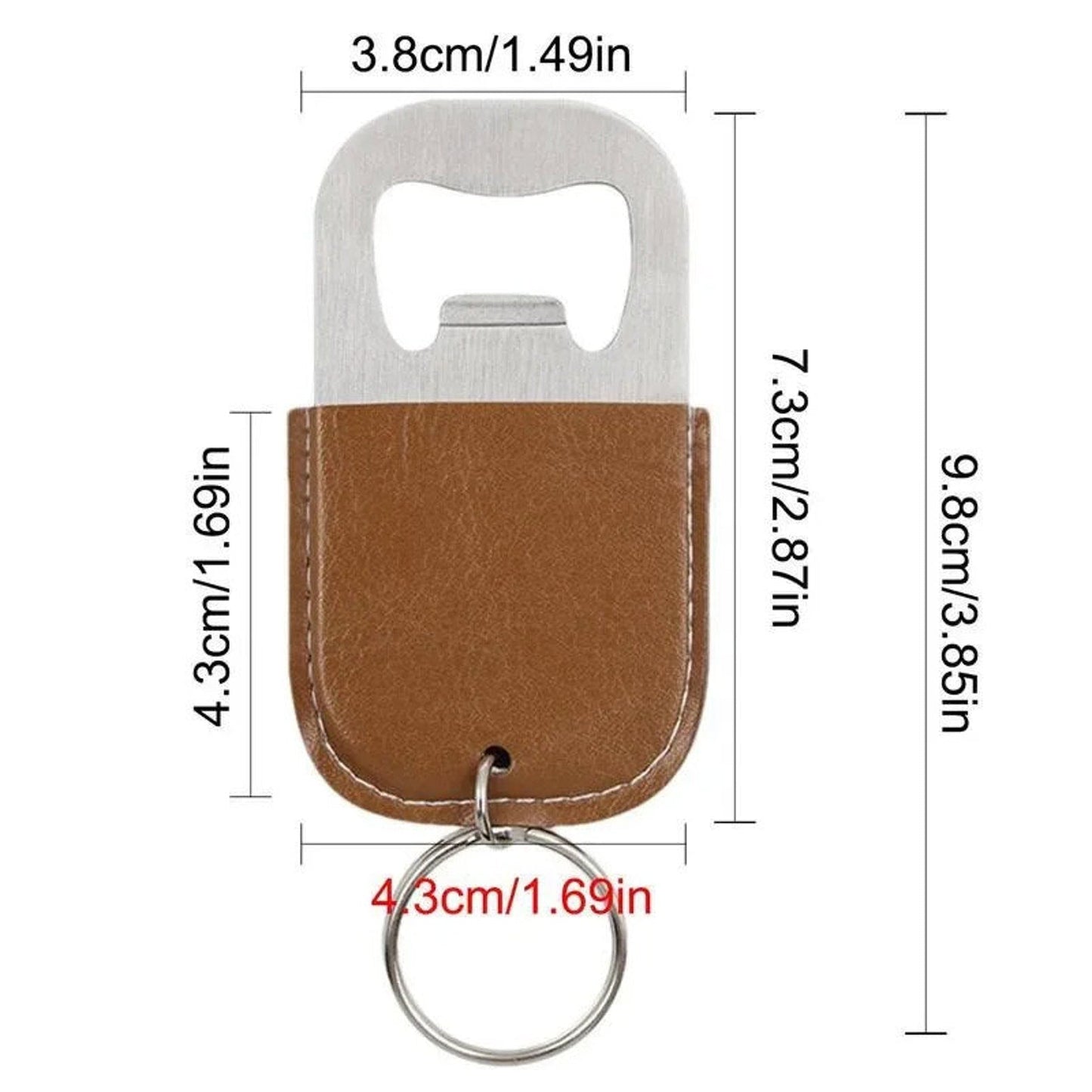 Customized Engraved Nubuck Leather Keychain