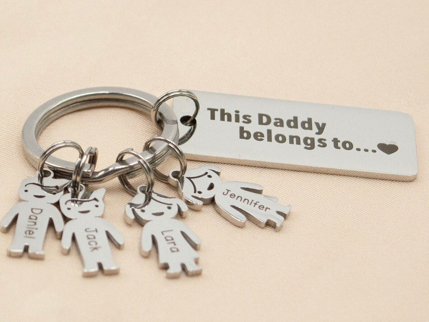 Personalized Family Names Keyring Charms