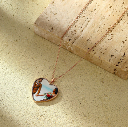 Custom Photo Heart Necklace