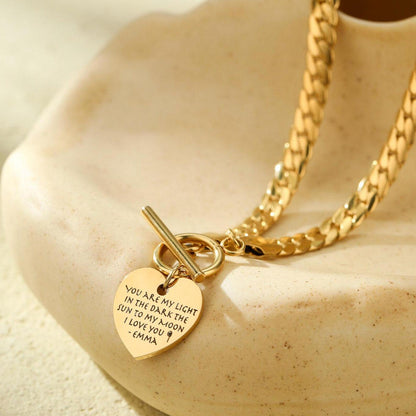 Personalized 18k Gold Heart Necklace