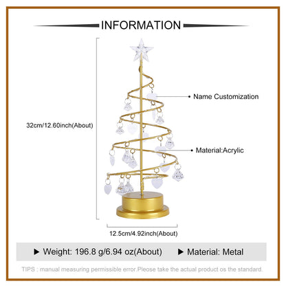 Custom Crystal Name Lamp Tree Design