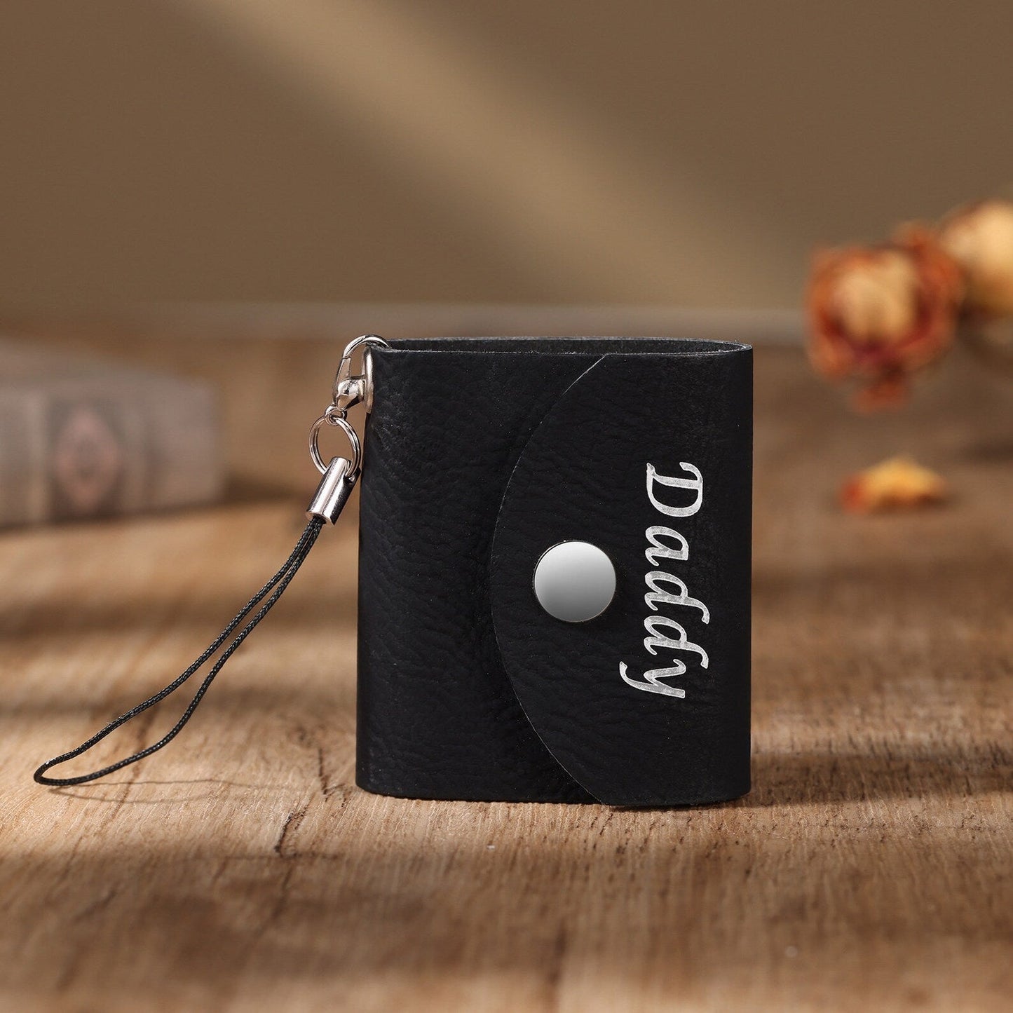 Custom Leather Photo Keychain for 5-10 Photos