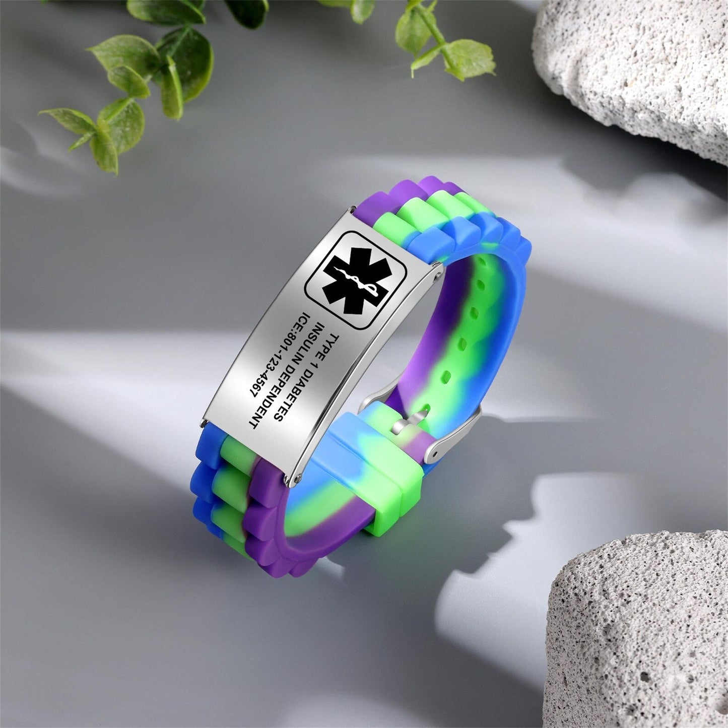 Custom Waterproof Sport Medical Alert Bracelet