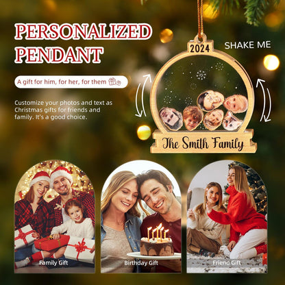 Personalized 4D Family Photo Ornament