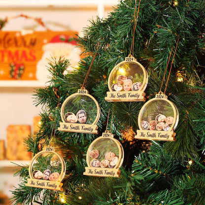 Personalized 4D Family Photo Ornament