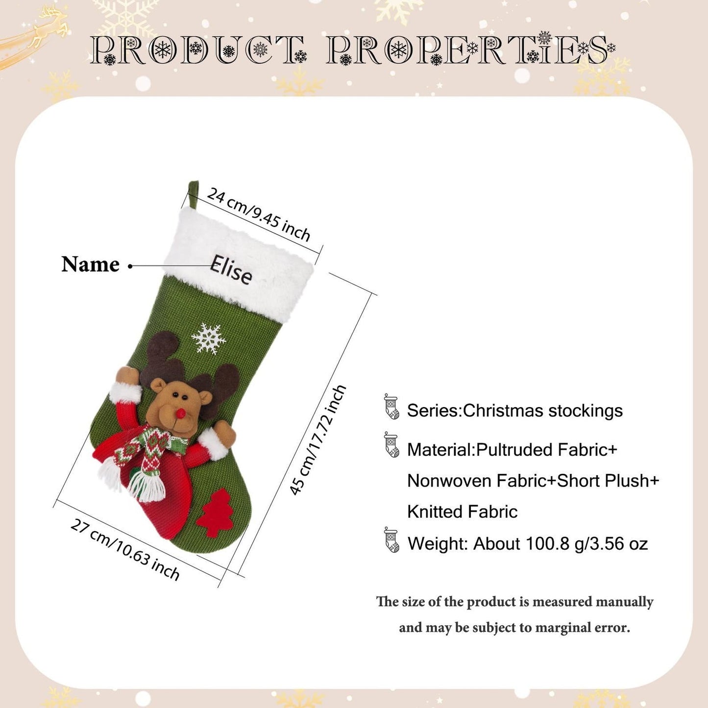 Personalized 3D Christmas Stockings with Name