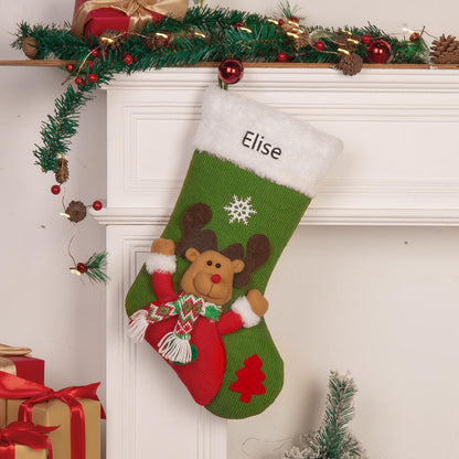 Personalized 3D Christmas Stockings with Name