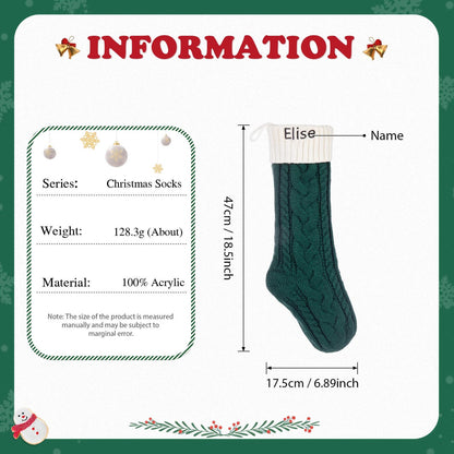 Personalized Knitted Christmas Stocking