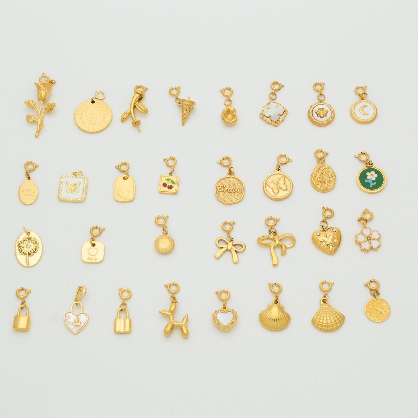 Customizable 18k Gold Plated Charms Necklace