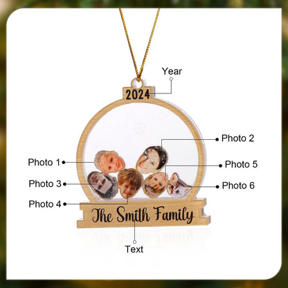 Personalized 4D Family Photo Ornament