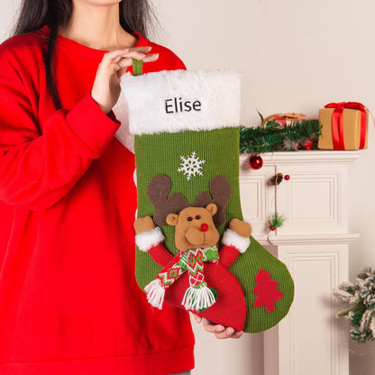 Personalized 3D Christmas Stockings with Name