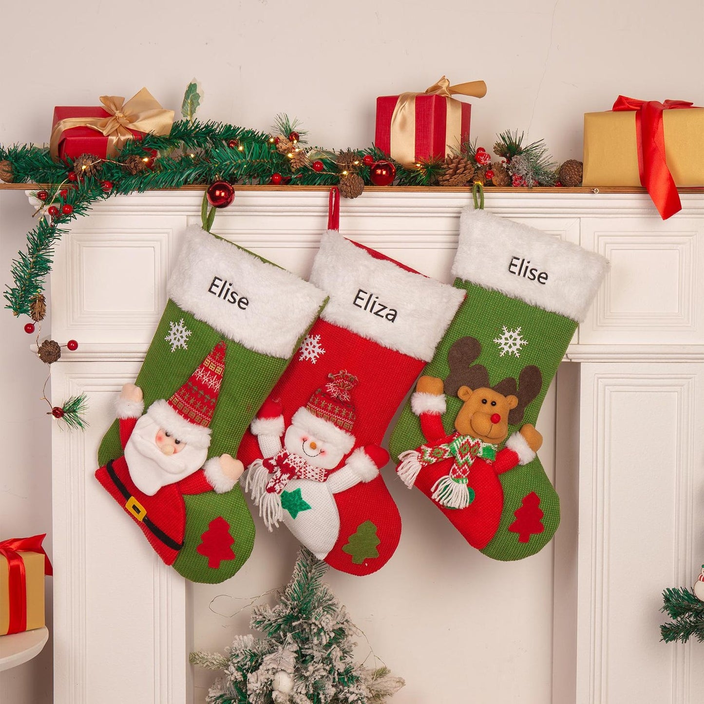 Personalized 3D Christmas Stockings with Name