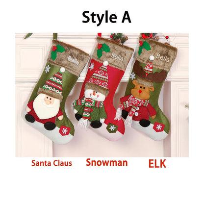 Personalized 3D Christmas Stockings with Name