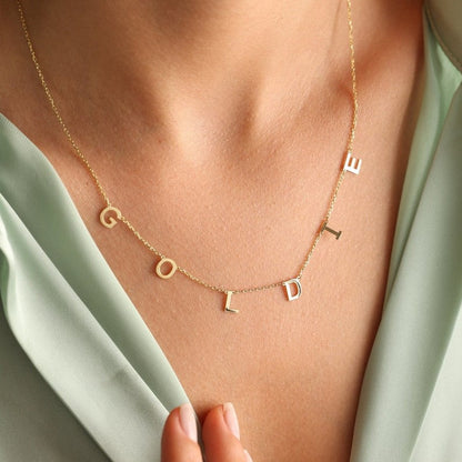 Personalized Spaced Letter Necklace