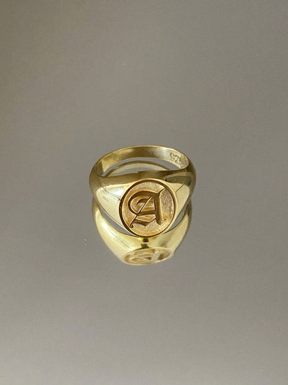 Custom Initial Signet Ring