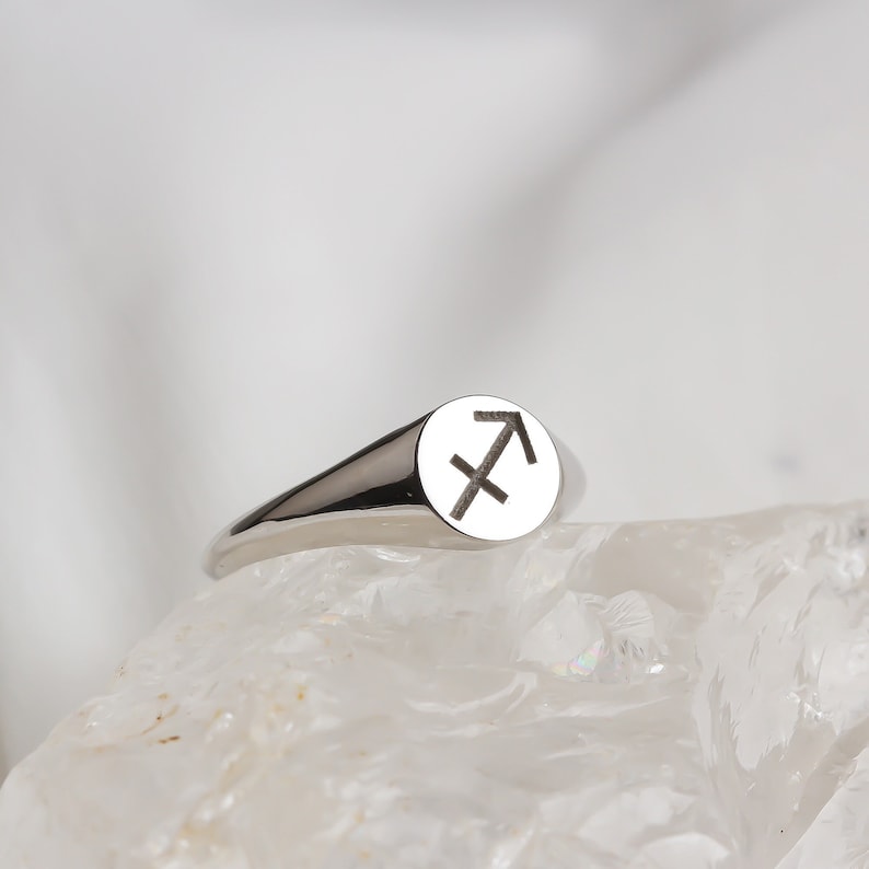 Custom Sterling Silver Zodiac Sign Ring