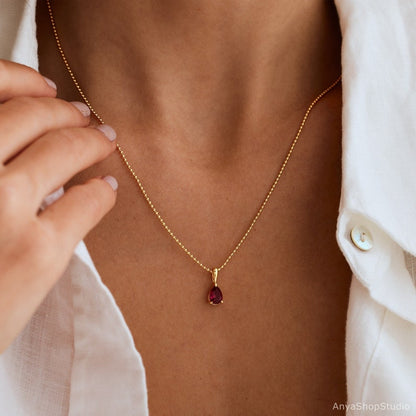 Custom Gold Plated Birthstone Necklace